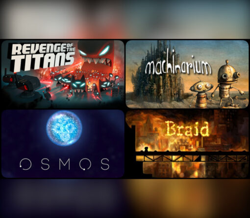 Braid + Machinarium + Osmos + Revenge of The Titans PC Steam CD Key