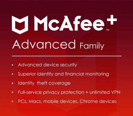McAfee+ Advanced Family Security 2025 EU Key (1 Year / 6 Devices)