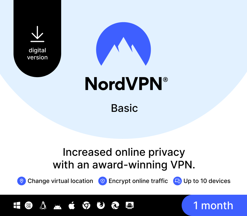 NordVPN Basic AU Key (1 Month / 10 Devices)