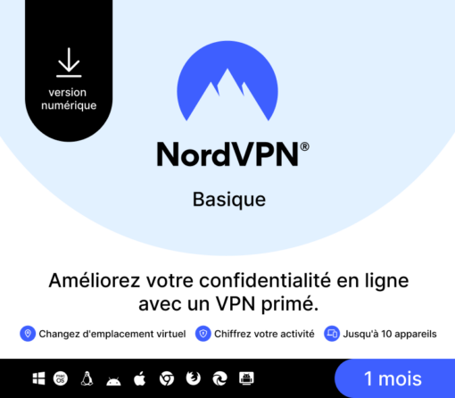 NordVPN Basic FR Key (1 Month / 10 Devices)