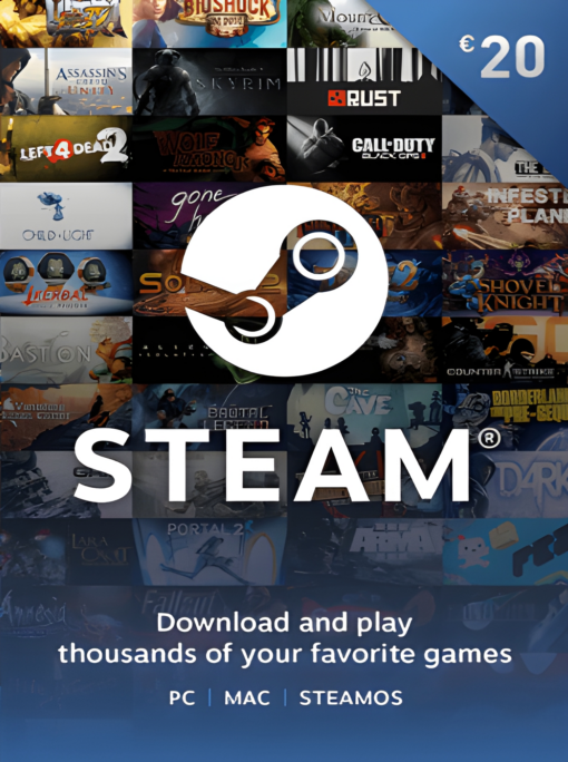 Steam Gift Card 20 EUR - Steam Key - GLOBAL
