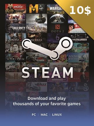 Steam Gift Card 10 USD - Steam Key - GLOBAL